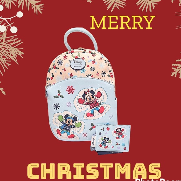 Disney Her Universe Mickey Mouse & Minnie
Mouse Snow Angels Mini Backpack/card… - Picture 4 of 9